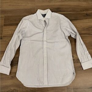 Polo by Ralph Lauren White Striped Dress Shirt